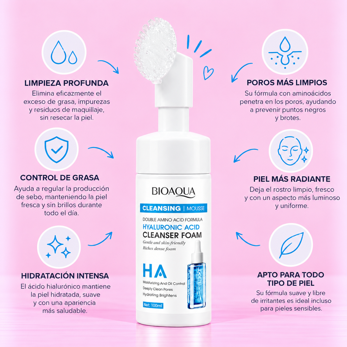 ESPUMA LIMPIADORA ACIDO HIALURONICO