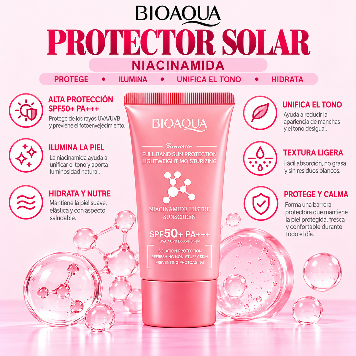PROTECTOR SOLAR BIOAQUA NIACINAMIDA