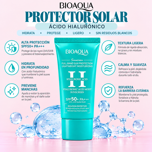 PROTECTOR SOLAR BIOAQUA ACIDO HIALURONICO