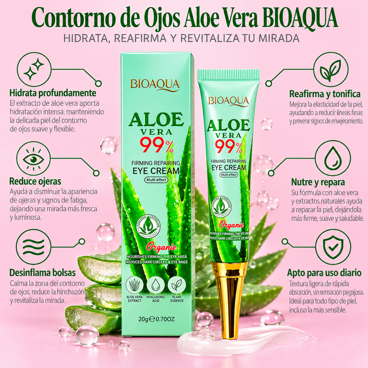 CONTORNO DE OJOS ALOE VERA BIOAQUA