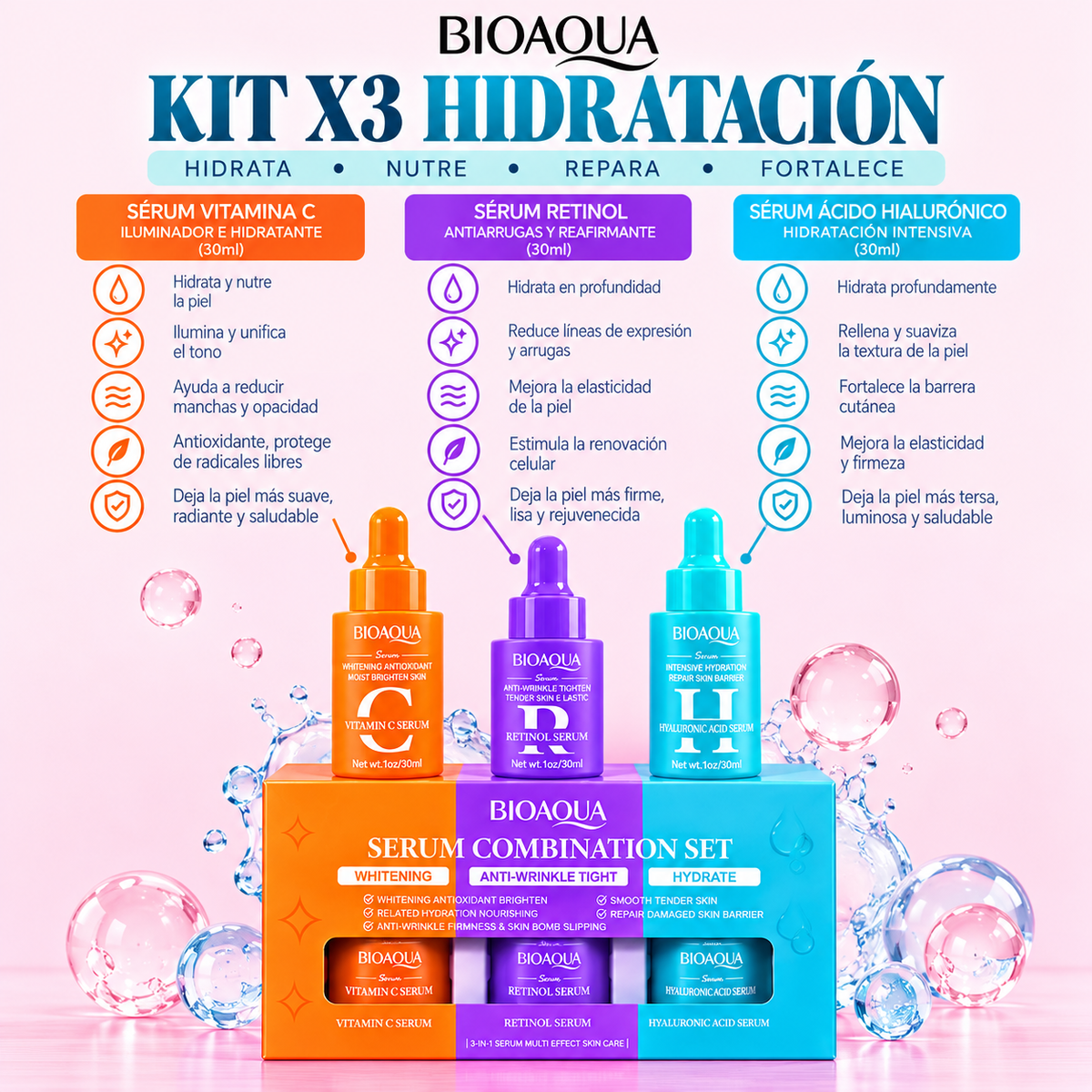 KIT SUEROS HIDRATACIÓN -X3