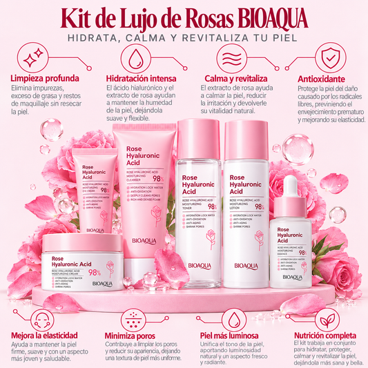 KIT DE LUJO DE ROSAS  BIOAQUA