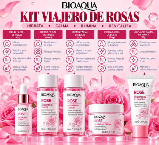 KIT VIAJERO DE ROSAS BIOAQUA