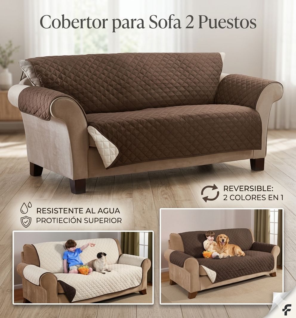 COBERTOR PARA SOFA 2 PUESTOS